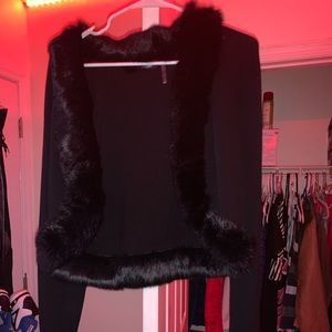Dolce Cabo Black Fur Pull jacket
